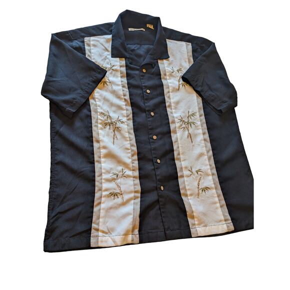 Batik Bay Hawaiian Shirt Mens XL Short Sleeve Tropical Vacation Palm Tree Resort - Picture 10 of 16